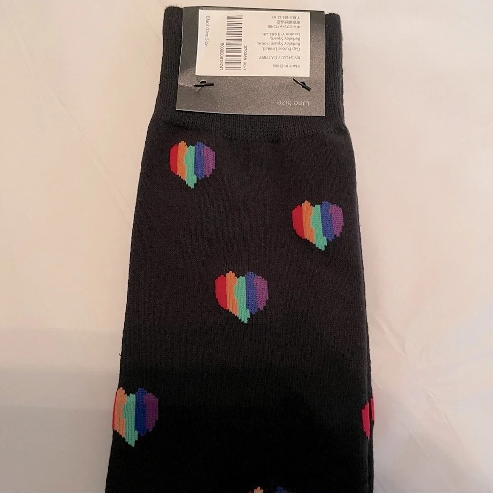 ⭐️ 5/$25 Banana Republic rainbow heart socks